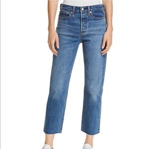 Levi’s wedgie crop straight jeans - love triangle